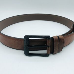 Men’s Belt | Silver Buckle Brown-El