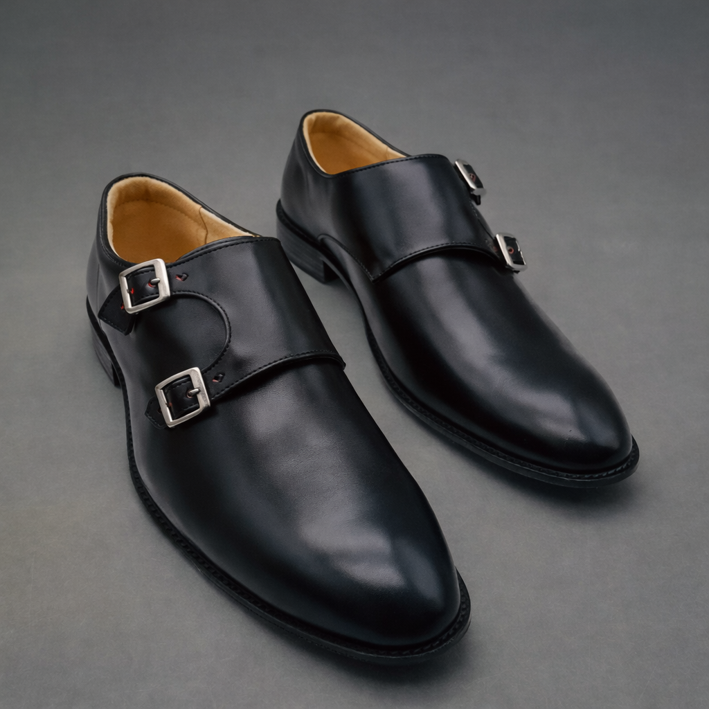 Genuine Leather Formal Plain DD Black